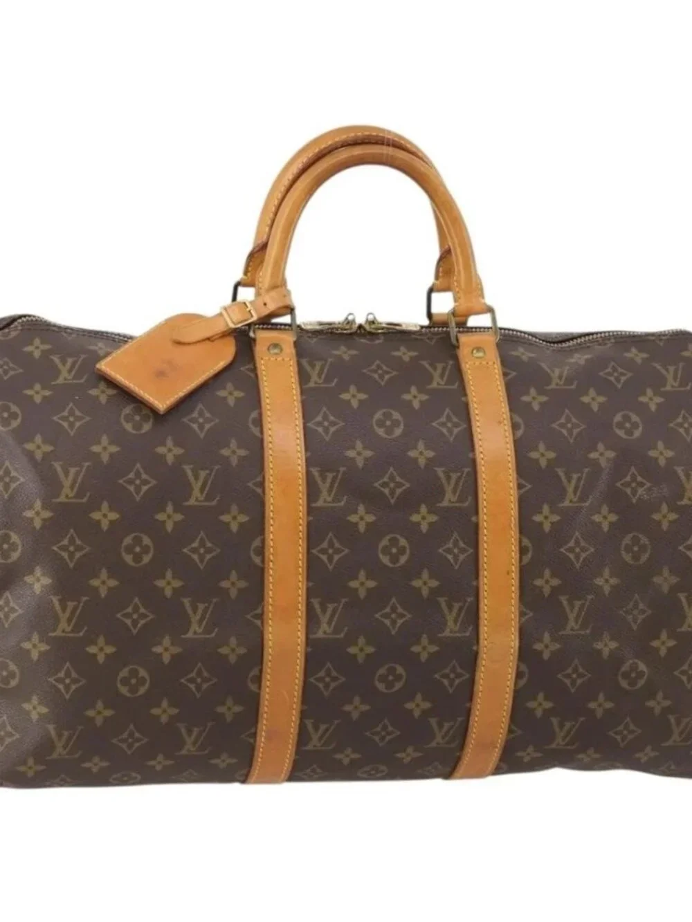 LOUIS VUITTON Monogram Keepall 50 Boston Bag M41426 LV Auth 184701A